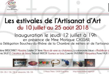 Les Estivales de l’Artisanat d’Art du 10/07 au 25/08