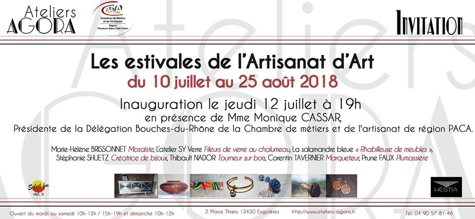 Les Estivales de l’Artisanat d’Art du 10/07 au 25/08