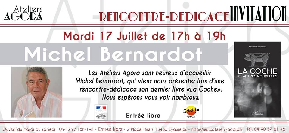 Rencontre- Dédicace Michel Bernardot 13/07 à 17h